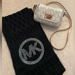 2 PIECE; Michael Kors crossbody and Michael Kors knit infinity scarf